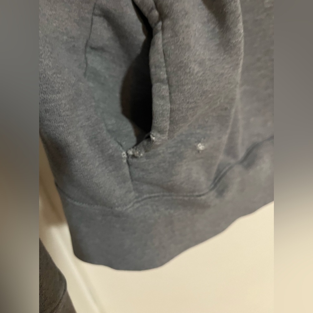 Nike Air Jordan Mens Big & Tall XXL Gray Spellout Long Sleeve Hoodie Sweatshirt - Picture 4 of 7